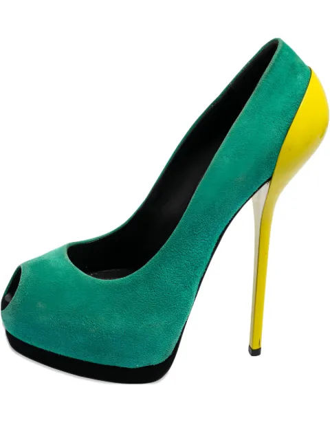 Giuseppe Zanotti Vintage Pre-owned colour-block pumps Green 560324