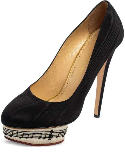 Charlotte Olympia 150mm Dolly heeled pumps Black 565241