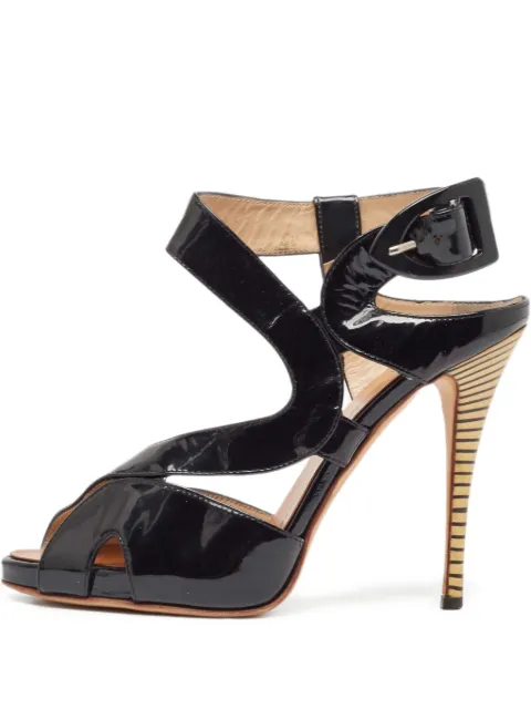 Giuseppe Zanotti Vintage 120mm patent-leather strappy sandals Black 978304