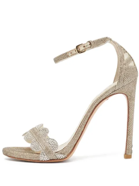 Stuart Weitzman pre-owned 100mm embellished sandals Gold 975276