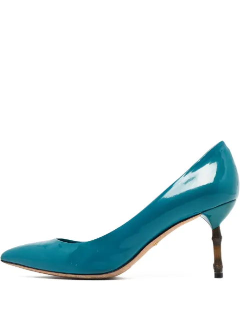 Gucci Pre-Owned 80mm patent-leather pumps Green 963913