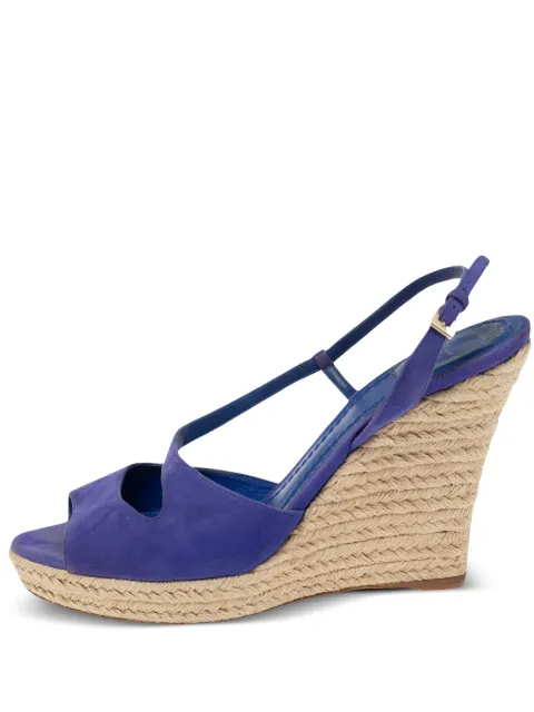 Christian Dior Pre-Owned 110mm suede espadrilles Blue 596407