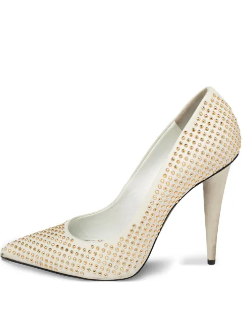 Giuseppe Zanotti Vintage pre-owned 110mm studded pointed-toe pumps Neutrals 496916