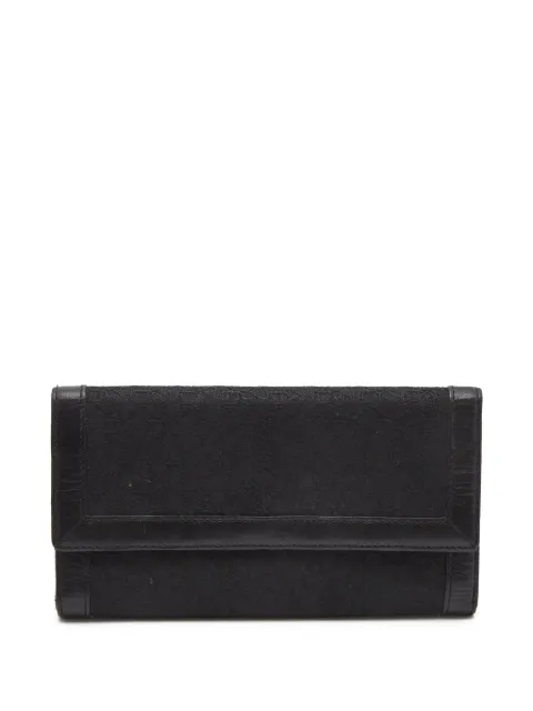 DKNY Vintage pre-owned textured-canvas wallet Black 927554
