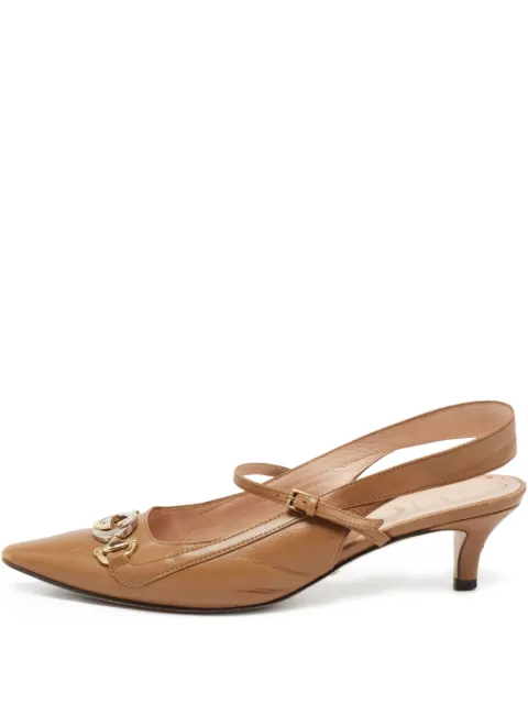 Gucci Pre-Owned 45mm leather pumps Brown 641499