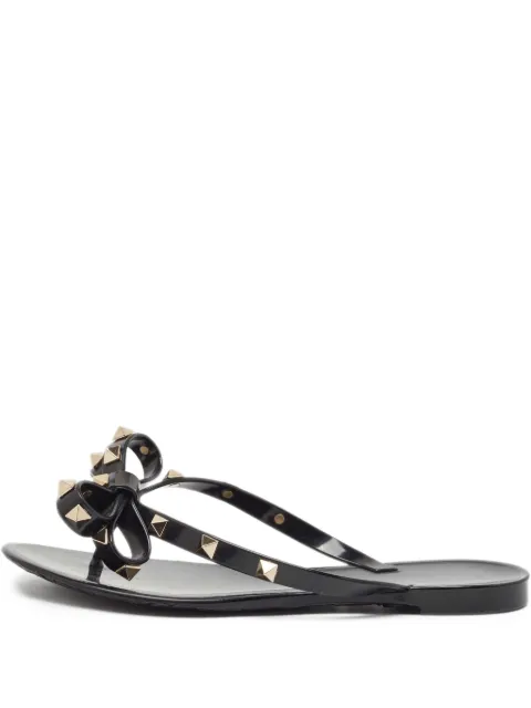 Valentino Garavani Pre-Owned Rockstud flip flops Black 921018