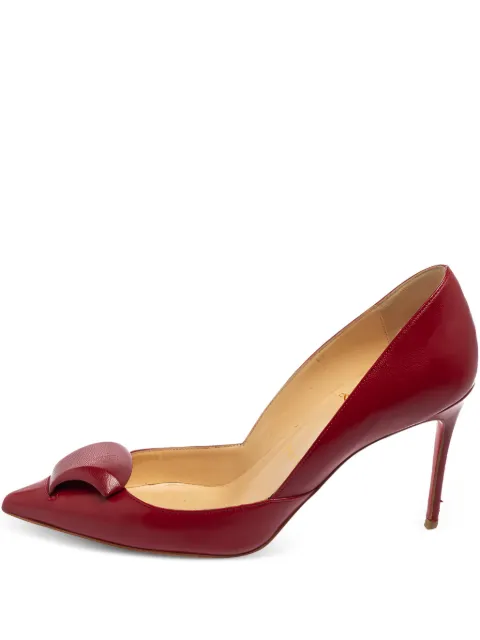 Christian Louboutin Pre-Owned 80mm leather pumps Red 594828