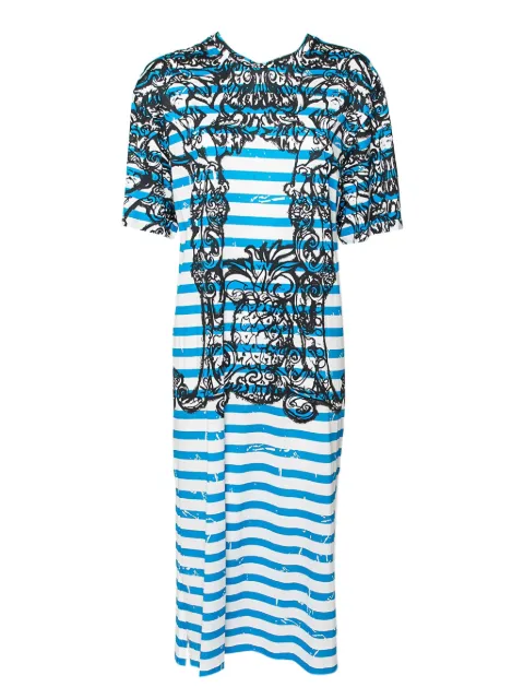 Prada Pre-Owned striped maxi dress White 591866