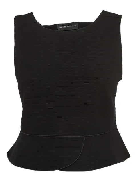 Emporio Armani Pre-Owned open-back peplum top Black 950345