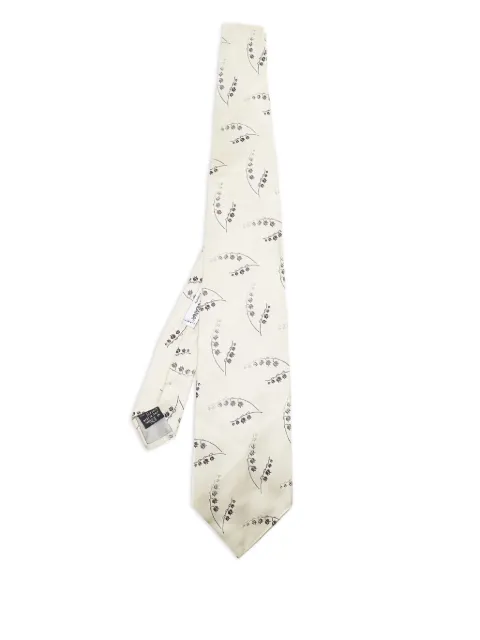 Dolce & Gabbana Pre-Owned Pre-owned floral-embroidered silk tie Neutrals 605033