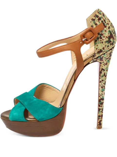 Christian Louboutin Pre-Owned 140mm leather sandals Green 573005