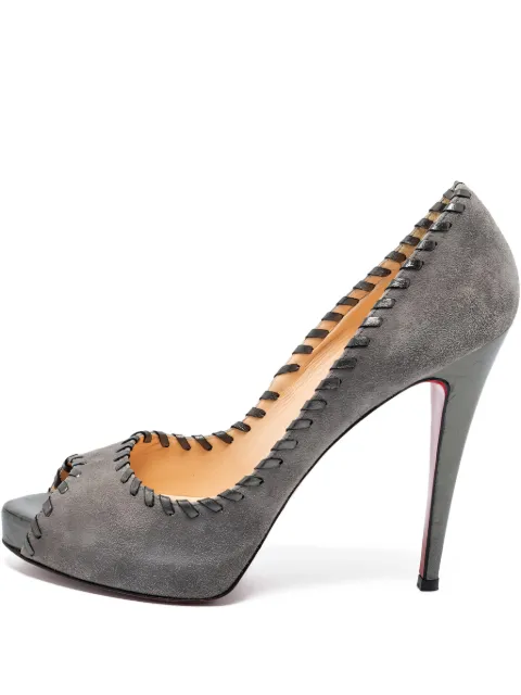 Christian Louboutin Pre-Owned 125mm suede pumps Grey 692987