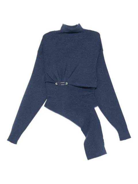 Lanvin safety-pin knitted top Blue RWPO0004K065H25251