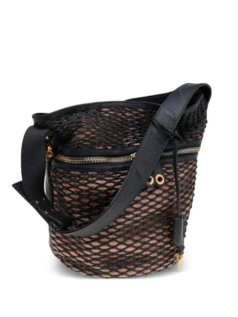 Alexander McQueen Pre-Owned mesh-net bucket bag Black 554938