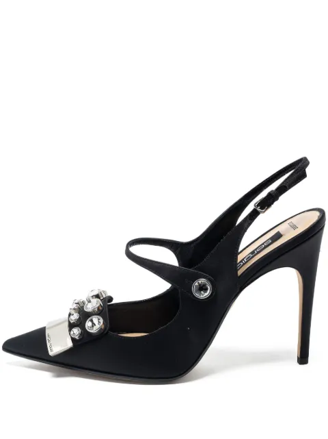 Sergio Rossi Vintage pre-owned 110mm slingback pointed-toe pumps Black 715747
