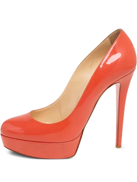 Christian Louboutin Pre-Owned 130mm platform pumps Orange 596892