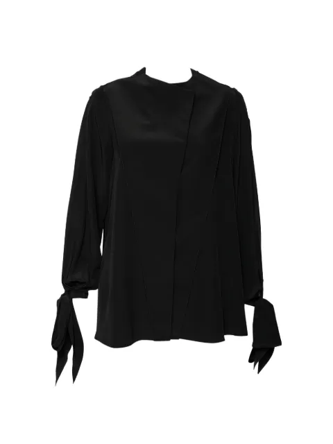 Givenchy Pre-Owned 2024 tie-detail silk top Black 507994