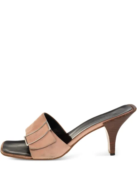 Gucci Pre-Owned 85mm leather heeled sandals Pink 444663
