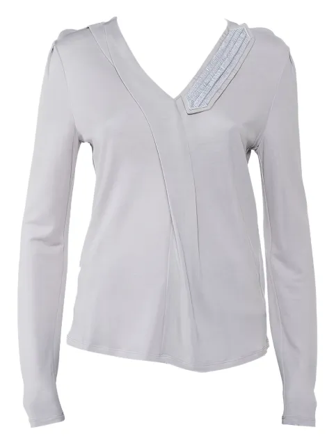 Emporio Armani Pre-Owned V-neck top Grey 458462