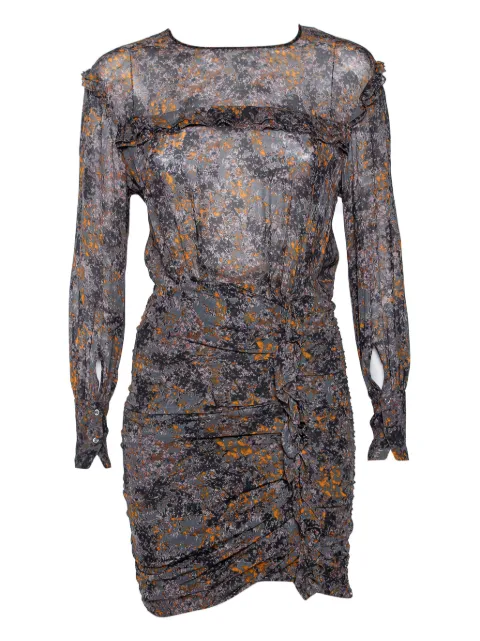 Isabel Marant Vintage printed ruched dress Black 565721