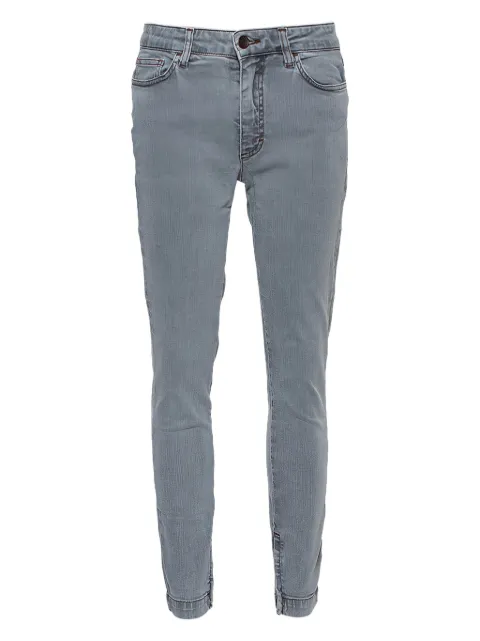 Dolce & Gabbana Pre-Owned logo-patch skinny jeans Grey 423663