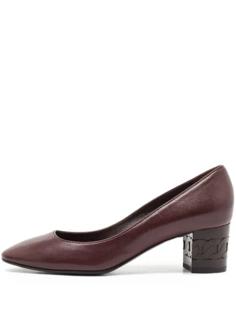 Casadei Vintage pre-owned 55mm block-heel pumps Red 1129529