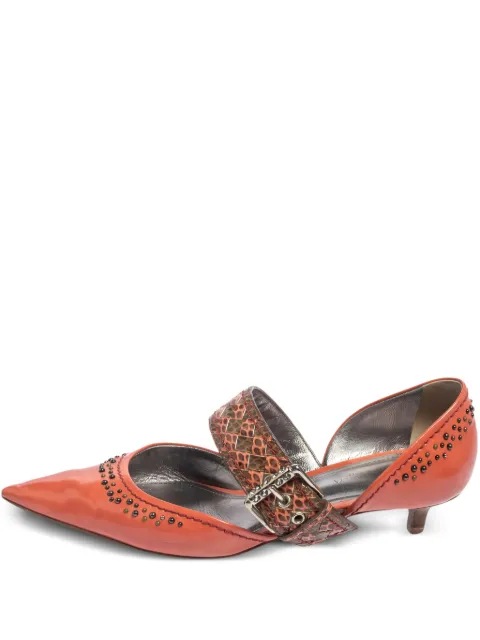 Bottega Veneta Pre-Owned Dahlia pumps Orange 500002