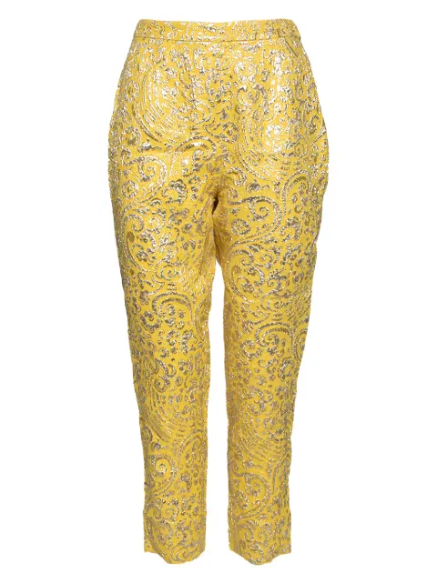 Dolce & Gabbana Pre-Owned lurex trousers Yellow 592843