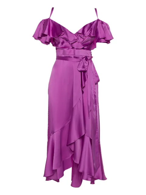 Temperley London Pre-owned ruffled wrap dress Purple 426551