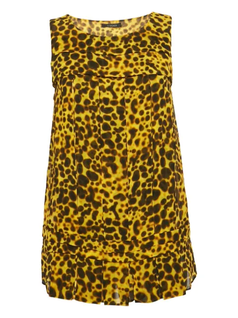 Versace Pre-Owned leopard-print top Yellow 1129688