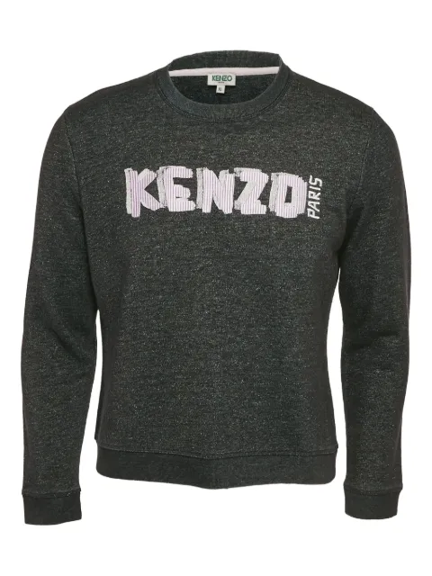 Kenzo Pre-Owned logo-embroidered sweatshirt Grey 1117182