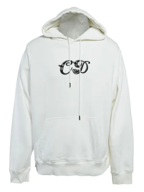 Christian Dior Pre-Owned logo-print hoodie White 1121438