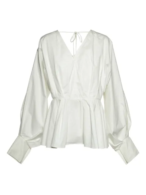 Roksanda pre-owned Colette peplum long-sleeve blouse White 1114537