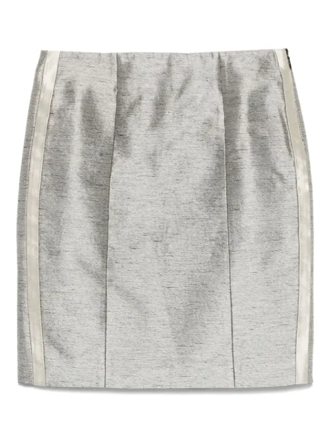 Balenciaga Pre-Owned 2010s silk-linen skirt Silver BA250BP