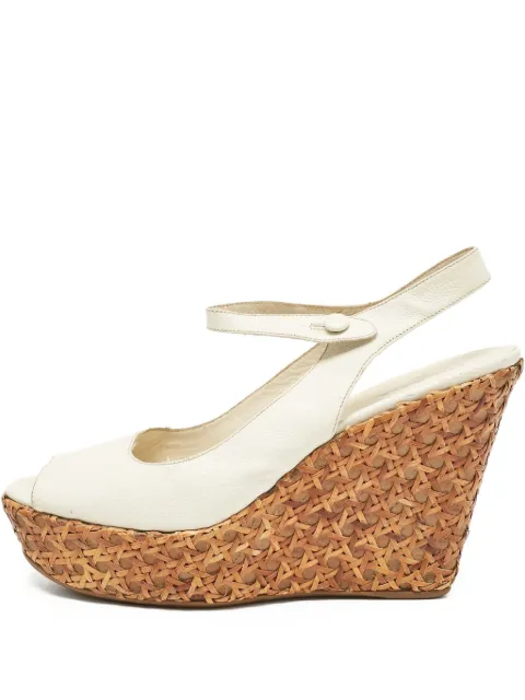 Prada Pre-Owned 110mm leather sandals White 1099495