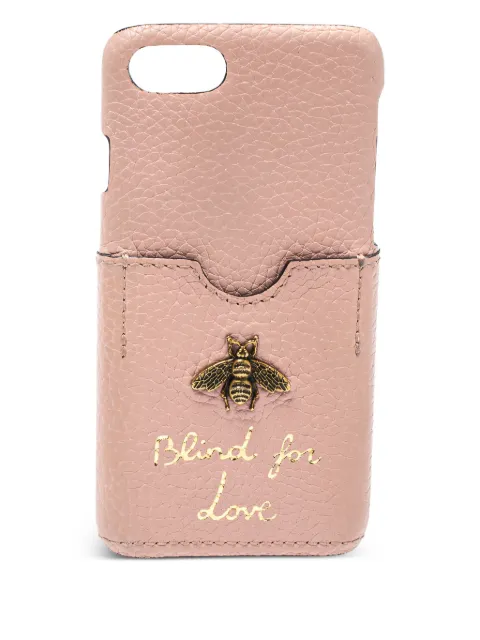 Gucci Pre-Owned bee-motif iPhone 7 case Pink 395149