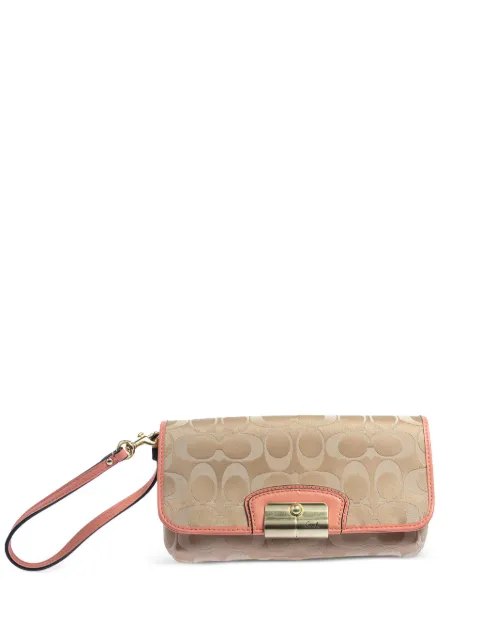 Coach Vintage Pre-owned monogram-print clutch bag Neutrals 426240