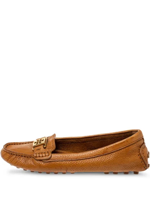 Tory Burch pre-owned leather driving loafers Brown 367144