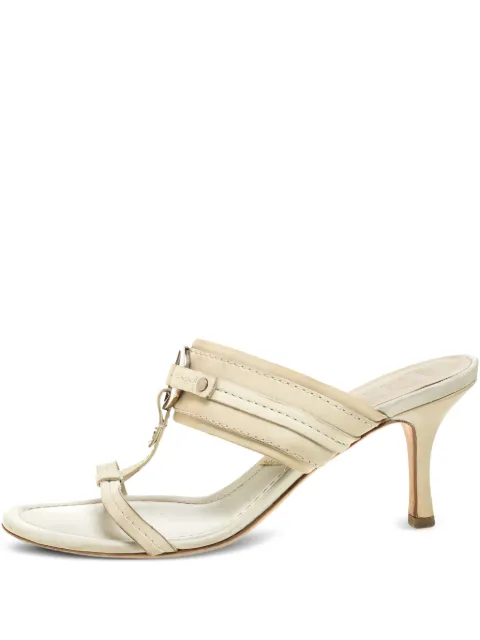 Christian Dior Pre-Owned CD-logo leather sandals Neutrals 367139