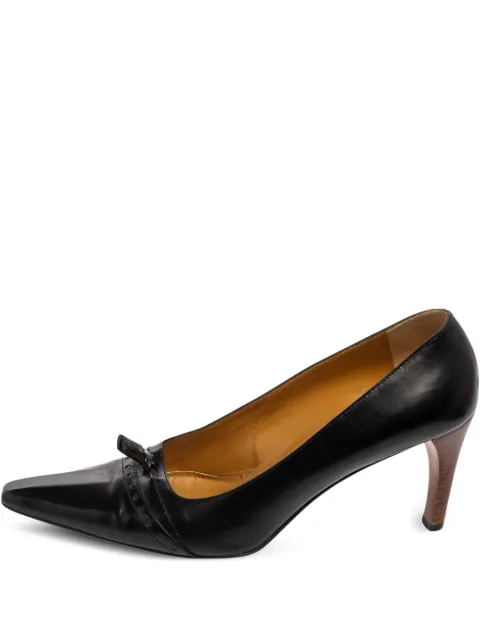 Gucci Pre-Owned 80mm pointed-toe leather pumps Black 592995