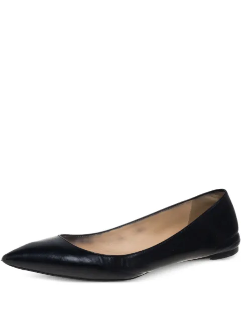 Christian Louboutin Pre-Owned leather ballerina shoes Black 392682