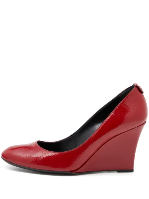 Gucci Pre-Owned 125mm leather wedge pumps Red 623997