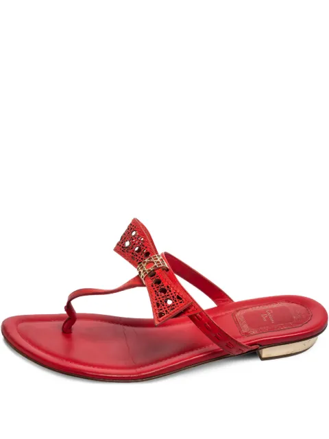 Christian Dior Pre-Owned Cannage leather sandals Red 578515