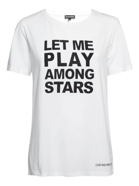 Emporio Armani Pre-Owned Let me Play Among Stars T-shirt White 653245