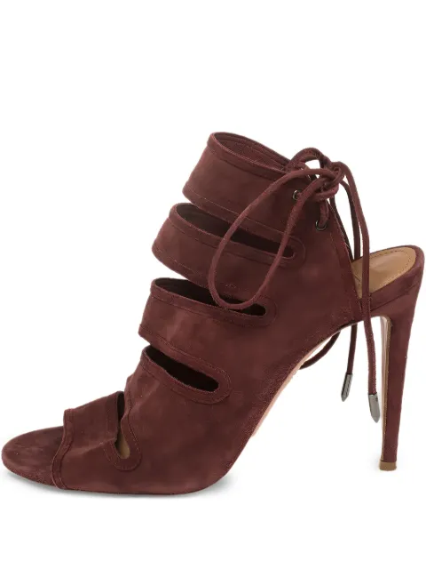 Aquazzura pre-owned 110mm Sloane open-toe sandals Red 452356