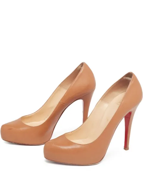 Christian Louboutin Pre-Owned 115mm leather platform pumps Neutrals 625237