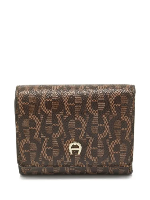 Aigner Vintage monogram-print wallet Brown 1027752