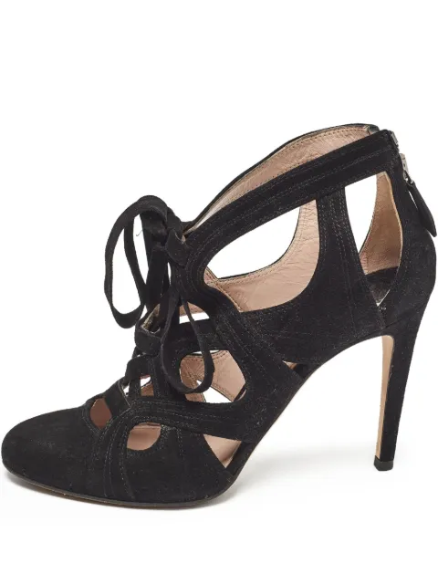 Miu Miu Pre-Owned 100mm cut-out pumps Black 1024156