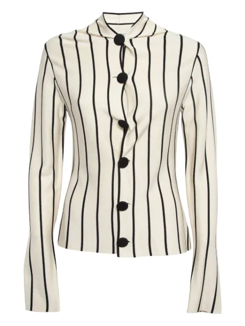 Balenciaga Pre-Owned striped button-up cardigan Neutrals 1024206