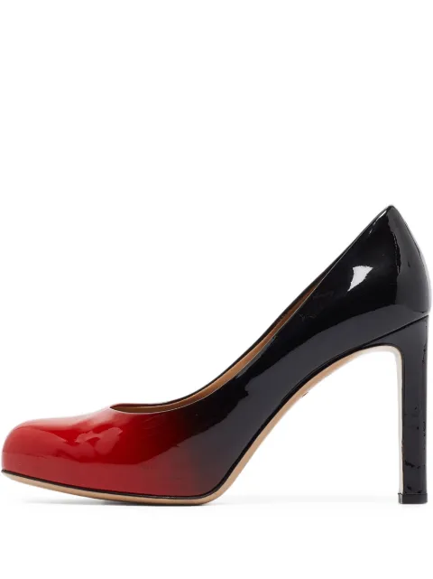 Ferragamo Pre-Owned 100mm patent-finish heeled pumps Black 999899